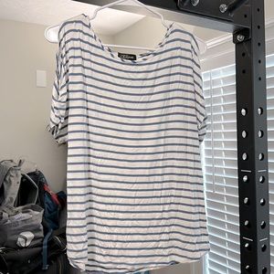 Colette, shoulder peep holes, blue strip